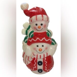 2005 PLASTIC SNOWMAN CHRISTMAS DECORATION VINTAGE